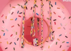 Amiplay Obroża BeHappy dla psa rozm. S (20-35cm) wzór Donut