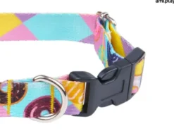 Amiplay Obroża BeHappy dla psa rozm. S (20-35cm) wzór Donut
