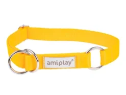Amiplay Obroża półzaciskowa Samba dla psa rozm. L (35-50cm) kolor żółty