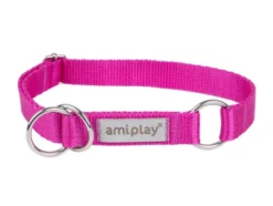 Amiplay Obroża półzaciskowa Samba dla psa rozm. XL (40-60cm) kolor różowy