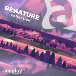 Amiplay Smycz regulowana 7in1 BeNature dla psa rozm. M 20mm/200cm wzór Mountains WYPRZEDAŻ OSTATNIA SZTUKA