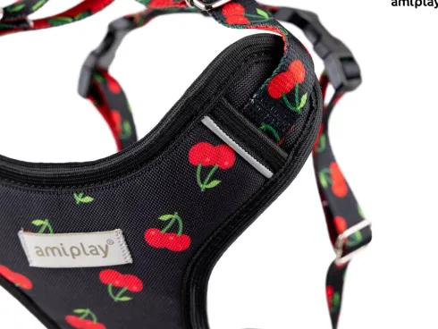 Amiplay Szelki Discovery BeHappy dla psa rozm. L wzór Cherry