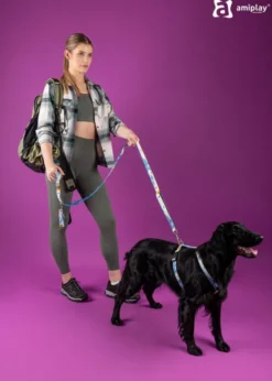 Amiplay Torebka na przysmaki BeNature dla psa wzór Waves