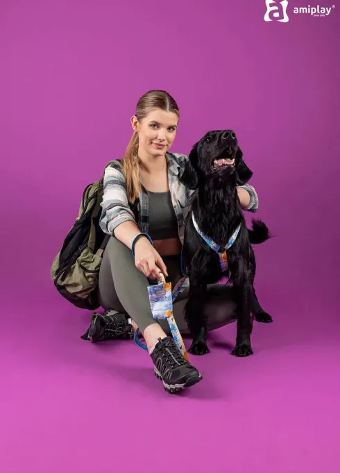 Amiplay Torebka na przysmaki BeNature dla psa wzór Waves