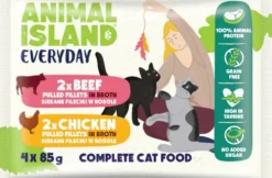 Animal Island Everyday Beef&Chicken in Broth Mokra Karma dla kota op. 4x85g
