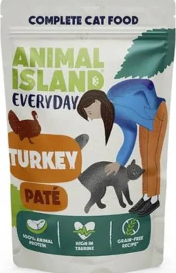Animal Island Everyday Beef&Turkey Pate Mokra Karma dla kota op. 4x100g