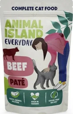 Animal Island Everyday Beef&Turkey Pate Mokra Karma dla kota op. 4x100g