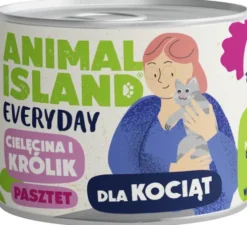 Animal Island Everyday Kitten Cielęcina i królik Mokra Karma dla kociąt op. 185g