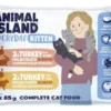 Animal Island Everyday Kitten Turkey with Rabbit&Turkey with Veal in Broth Mokra Karma dla kociąt op. 4x85g