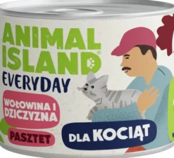 Animal Island Everyday Kitten Wołowina i dziczyzna Mokra Karma dla kociąt op. 185g Pakiet 12szt.