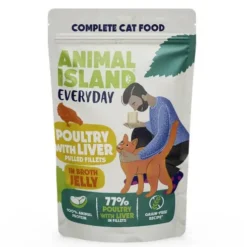 Animal Island Everyday Poultry with Liver in Broth Jelly Mokra Karma dla kota op. 12x85g