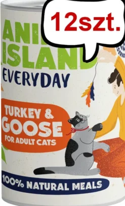 Animal Island Everyday Turkey&Goose Mokra Karma dla kota op. 400g Pakiet 12szt.