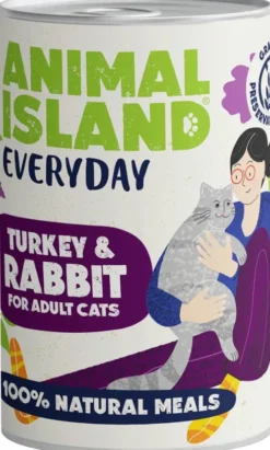Animal Island Everyday Turkey&Rabbit Mokra Karma dla kota op. 400g Pakiet 12szt.