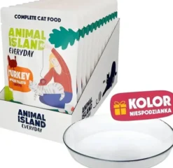 Animal Island Everyday Turkey in Broth Mokra Karma dla kota op. 12x85g + Talerzyk GRATIS