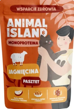 Animal Island Monoproteina Jagnięcina Mokra Karma dla kota op. 100g Pakiet 10szt.