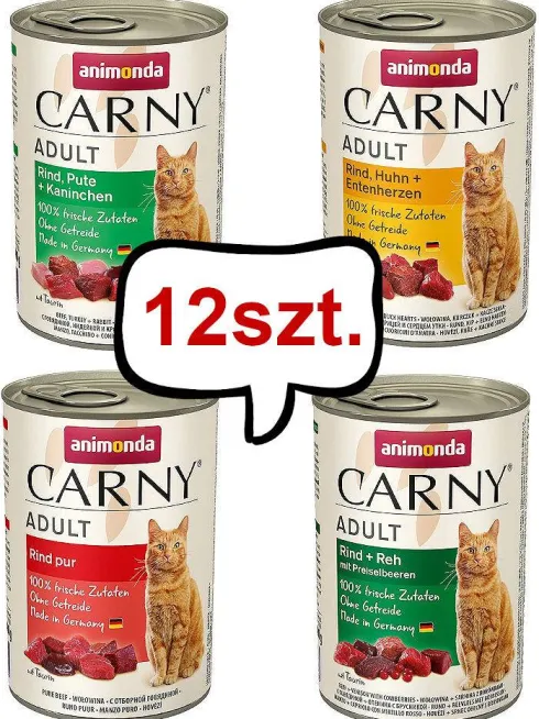 Animonda Carny Adult Mokra Karma dla kota PAKIET 1 12x400g