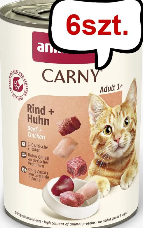 Animonda Carny Adult Wołowina i Kurczak Mokra Karma dla kota op. 400g Pakiet 6szt.