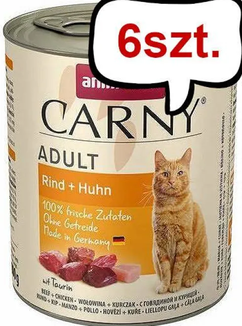 Animonda Carny Adult Wołowina i Kurczak Mokra Karma dla kota op. 800g Pakiet 6szt.