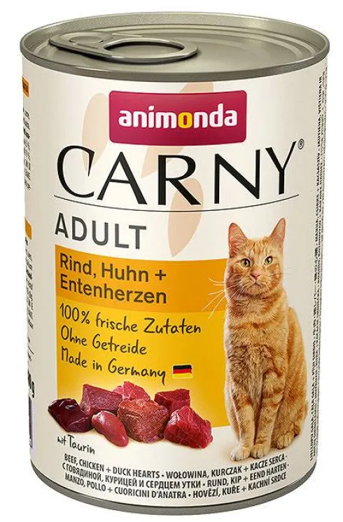 Animonda Carny Adult Wołowina i Kurczak z Kaczymi sercami Mokra Karma dla kota op. 400g