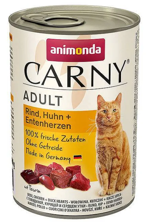 Animonda Carny Adult Wołowina i Kurczak z Kaczymi sercami Mokra Karma dla kota op. 400g Pakiet 6szt.