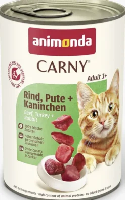Animonda Carny Adult Wołowina i Indyk z Królikiem Mokra Karma dla kota op. 400g Pakiet 6szt.