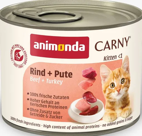 Animonda Carny Kitten Wołowina i indyk Mokra Karma dla kociąt op. 200g
