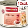 Animonda Carny Kitten Wołowina i indyk Mokra Karma dla kociąt op. 200g Pakiet 12szt.