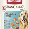 Animonda GranCarno Adult łosoś ze szpinakiem Mokra Karma dla psa op. 400g Pakiet 12szt.