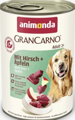 Animonda GranCarno Adult wieprzowina z jeleniem i jabłkiem Mokra Karma dla psa op. 400g