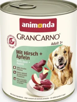 Animonda GranCarno Adult wieprzowina z jeleniem i jabłkiem Mokra Karma dla psa op. 800g Pakiet 12szt.