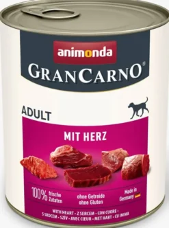 Animonda GranCarno Adult wieprzowina z sercami Mokra Karma dla psa op. 800g