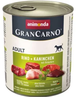 Animonda GranCarno Adult wołowina z królikiem i ziołami Mokra Karma dla psa op. 800g