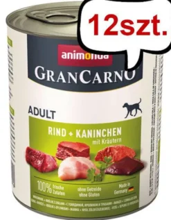 Animonda GranCarno Adult wołowina z królikiem i ziołami Mokra Karma dla psa op. 800g Pakiet 12szt.