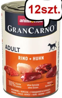 Animonda GranCarno Adult wołowina z kurczakiem Mokra Karma dla psa op. 400g Pakiet 12szt.