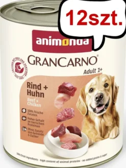 Animonda GranCarno Adult wołowina z kurczakiem Mokra Karma dla psa op. 800g Pakiet 12szt.