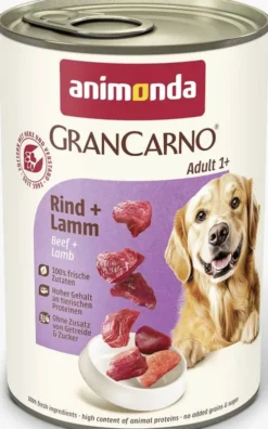 Animonda GranCarno Adult wołowina z jagnięciną Mokra Karma dla psa op. 400g Pakiet 12szt.