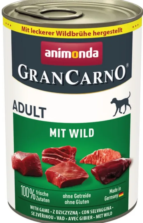 Animonda GranCarno Adult z dziczyzną Mokra Karma dla psa op. 400g