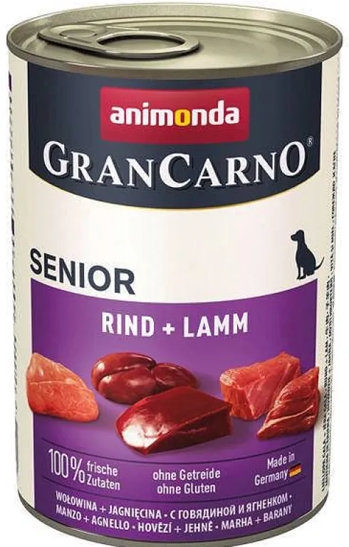 Animonda GranCarno Senior wołowina z jagnięciną Mokra Karma dla psa op. 400g Pakiet 12szt.