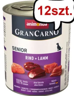 Animonda GranCarno Senior wołowina z jagnięciną Mokra Karma dla psa op. 800g Pakiet 12szt.