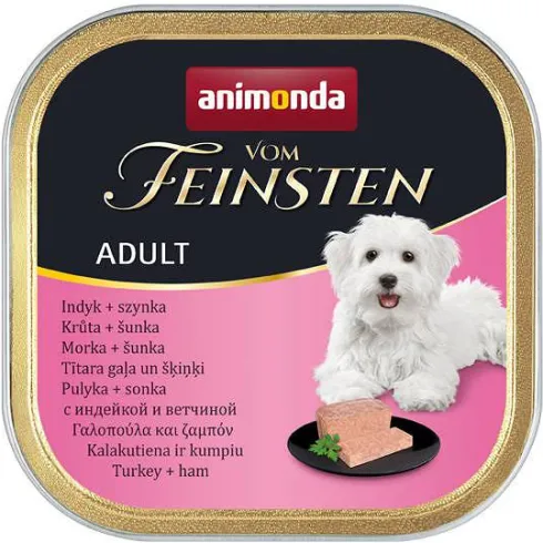 Animonda vom Feinsten Adult Indyk z szynką (pute&schinken) Mokra Karma dla psa op. 150g