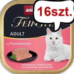 Animonda Vom Feinsten Adult Indycze serca Mokra Karma dla kota op. 100g Pakiet 16szt.