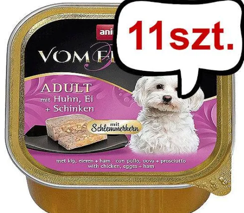 Animonda vom Feinsten DOG Adult drób z jajkiem i szynką Mokra Karma dla psa op. 150g Pakiet 11szt.