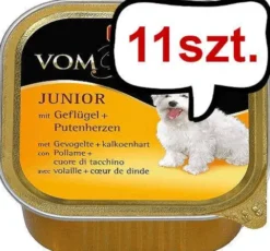 Animonda vom Feinsten DOG JUNIOR drób z sercami indyka (geflugel&puteherzen) Mokra Karma dla szczeniaka op. 150g Pakiet 11szt.