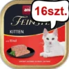 Animonda Vom Feinsten Kitten Wołowina Mokra Karma dla kociąt op. 100g Pakiet 16szt.