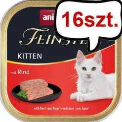 Animonda Vom Feinsten Kitten Wołowina Mokra Karma dla kociąt op. 100g Pakiet 16szt.