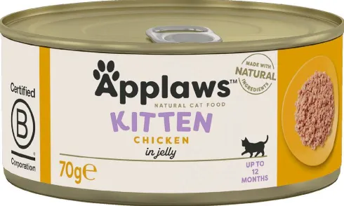 Applaws Natural Cat Food Kitten Kurczak w galarecie Mokra Karma dla kociąt op. 70g Pakiet 12szt.