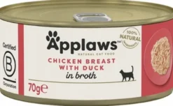 Applaws Natural Cat Food Kurczak z kaczką w bulionie Mokra Karma dla kota op. 70g Pakiet 12szt.