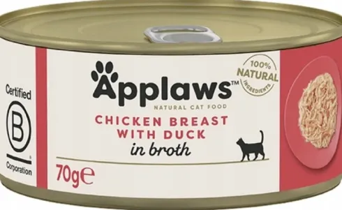 Applaws Natural Cat Food Kurczak z kaczką w bulionie Mokra Karma dla kota op. 70g Pakiet 12szt.