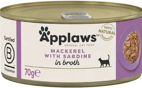 Applaws Natural Cat Food Makrela z sardynkami w bulionie Mokra Karma dla kota op. 70g