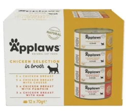 Applaws Natural Cat Food Multipack Chicken in broth Mokra Karma dla kota op. 12x70g (puszki)